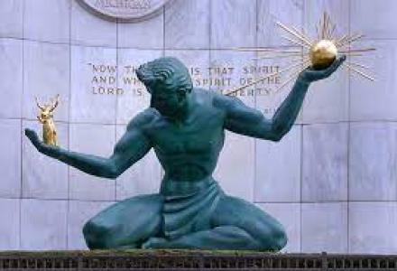 spirit of detroit statue